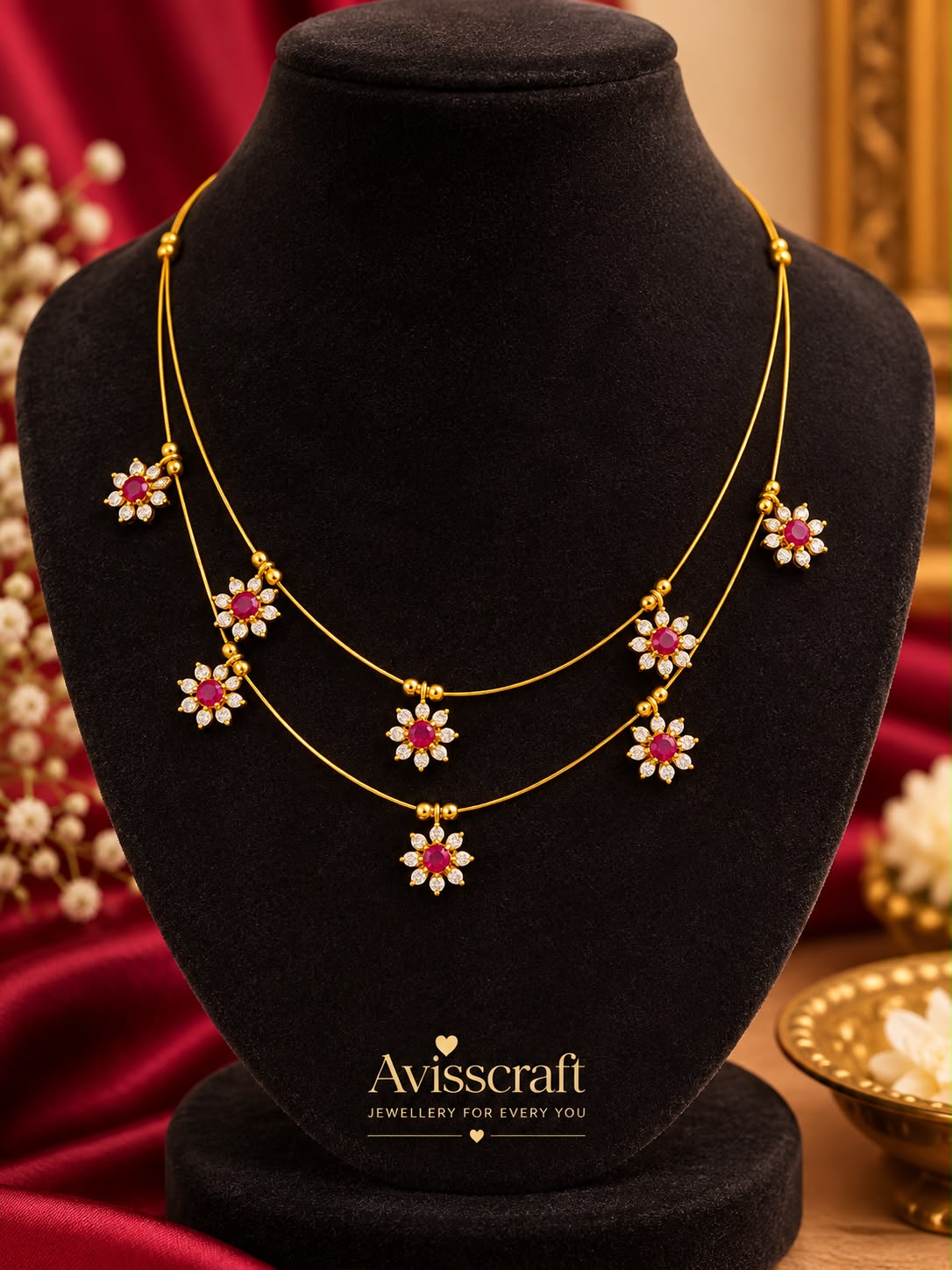 Ruby diamond  necklace